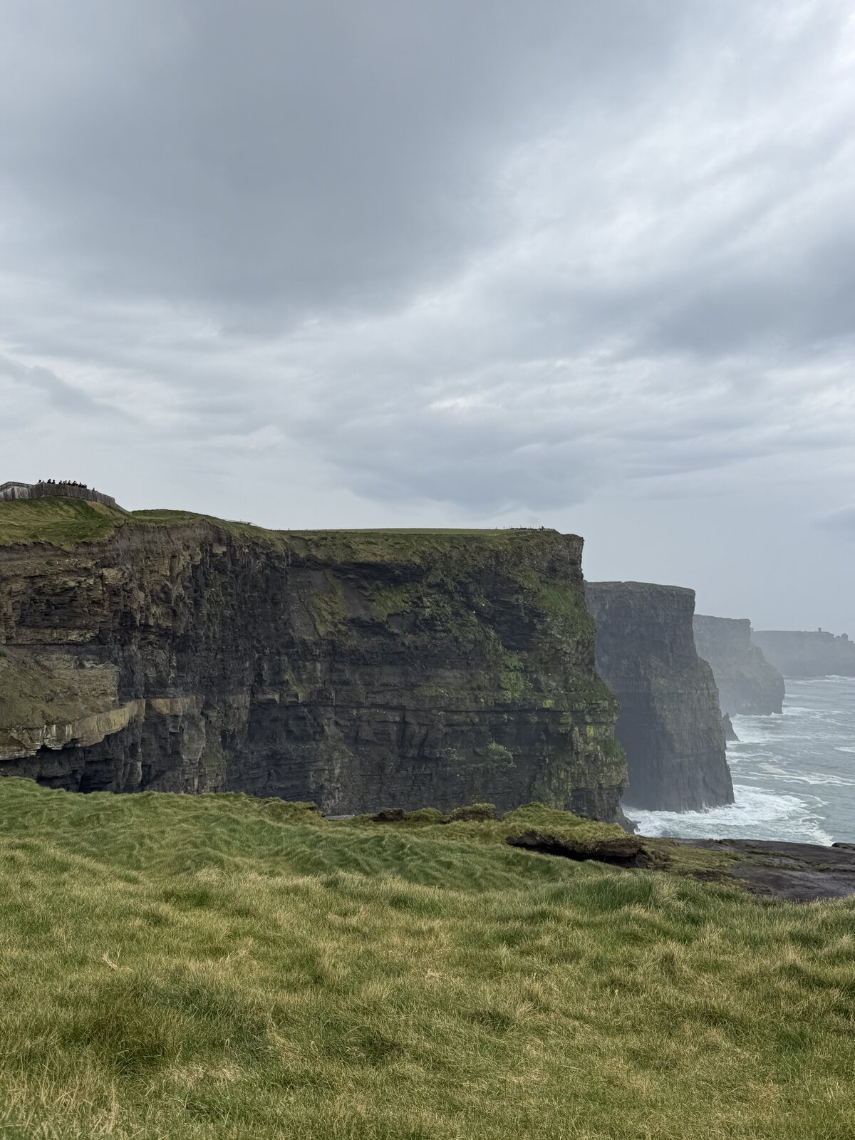 The Cliffs of Moher under moody skies